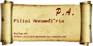 Pilisi Annamária névjegykártya