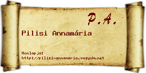 Pilisi Annamária névjegykártya